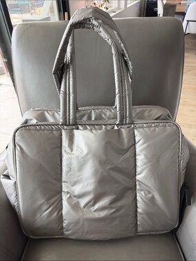 Calpak Quilted Gunmetal travel Tote limited color NWOT